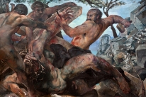 Christ Nailed to the Cross - oil on panel - 8' X 12' - 2000 - $60,000