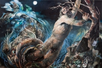 Jonah and the Big Fish - oil on panel - 8' X 12' - 2000 - $60,000